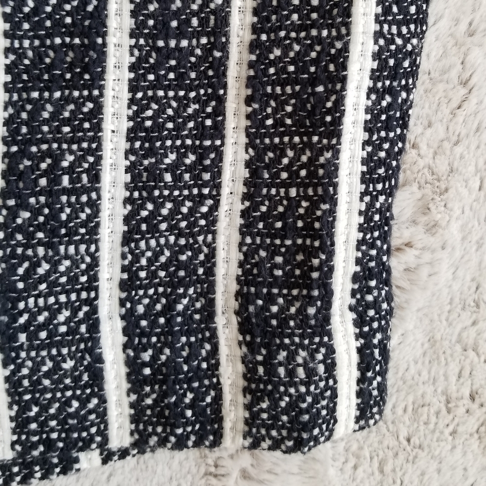 Ann Taylor‎ Petite Blue White Vertical Pin Stripe Skirt 10P - Picture 3 of 8